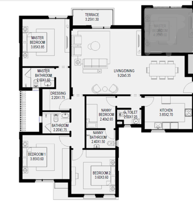 Floor plan for apartment at O West Orascom