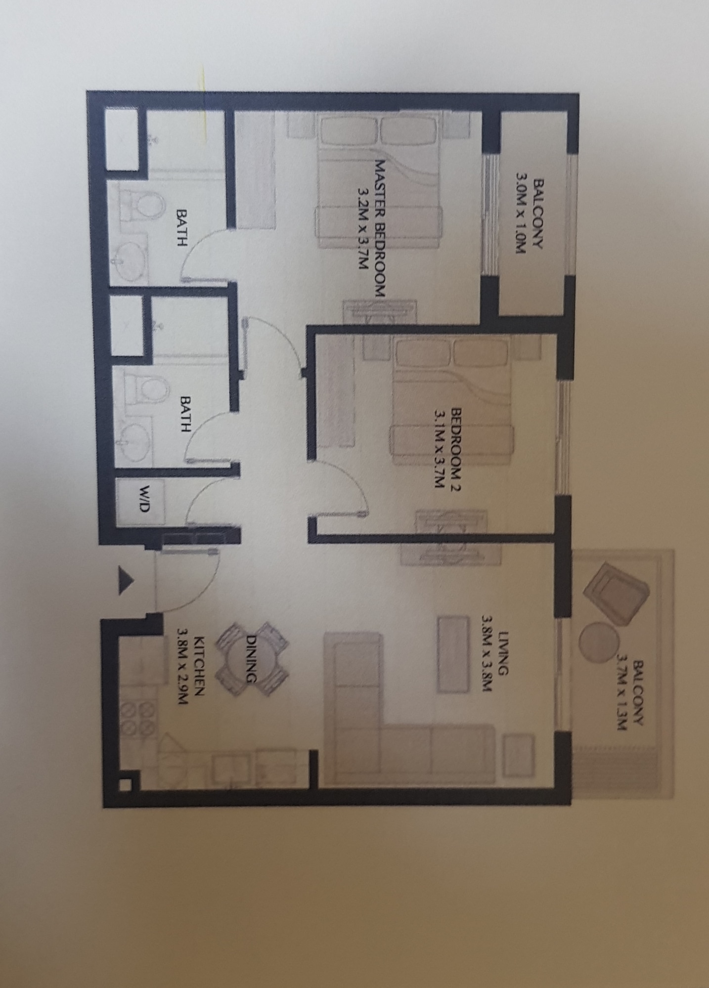 Floor plan for chalet at Marassi