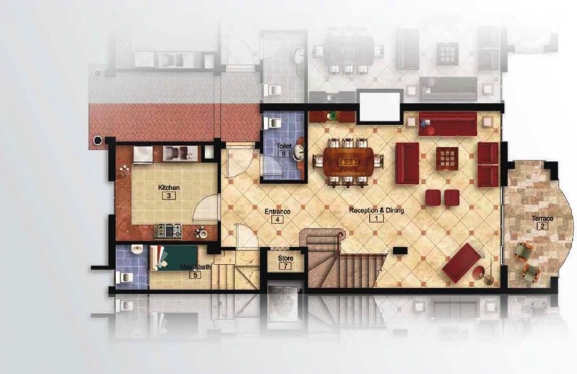 Floor plan for duplex at Mountain View Hyde Park