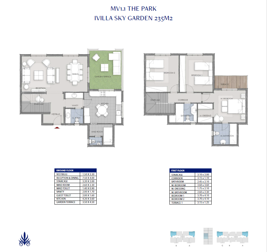 Floor plan for duplex at Mountain View 1.1