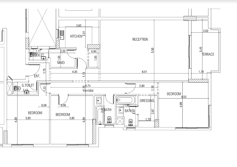 Floor plan for apartment at Bloomfields