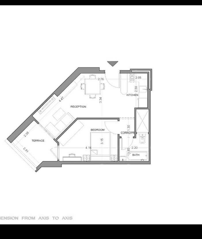 Floor plan for apartment at Degla Land Mark