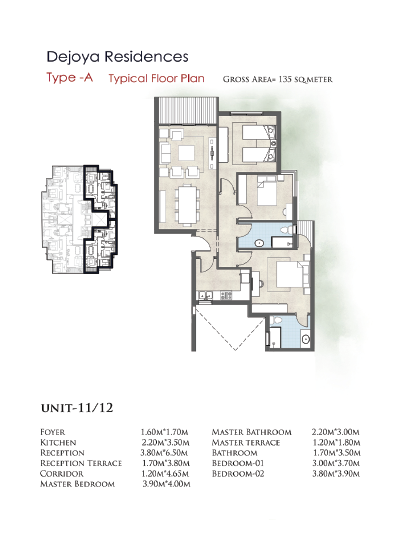 Floor plan for apartment at De Joya 1