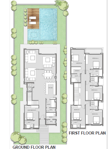 Floor plan for villa at Hacienda Bay