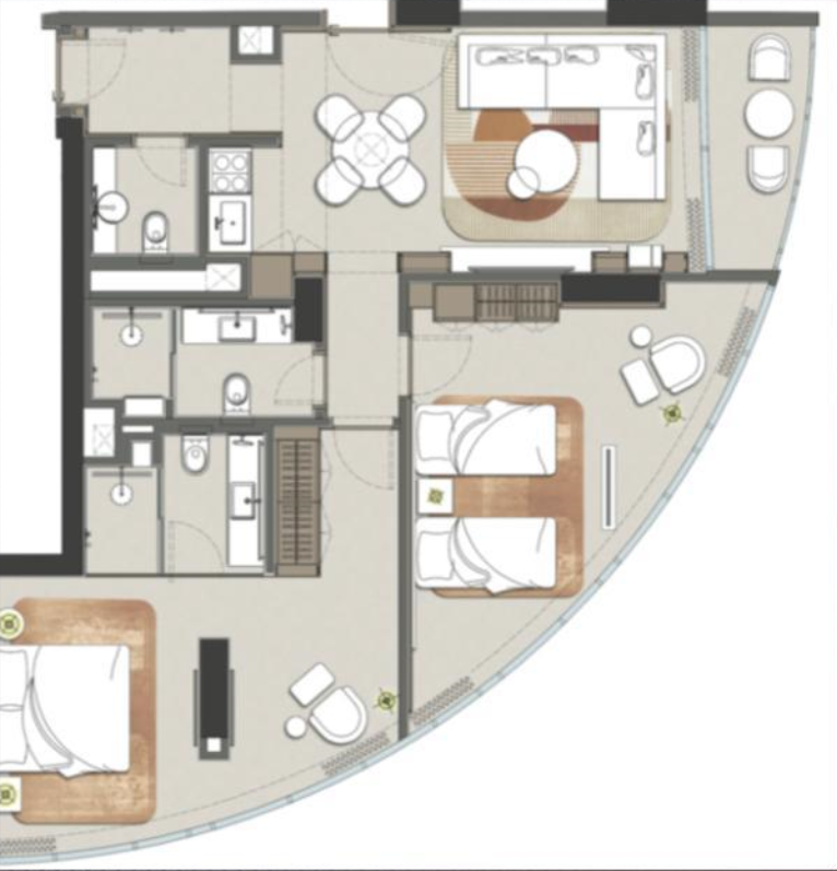 Floor plan for apartment at Fifth Square Al Marasem