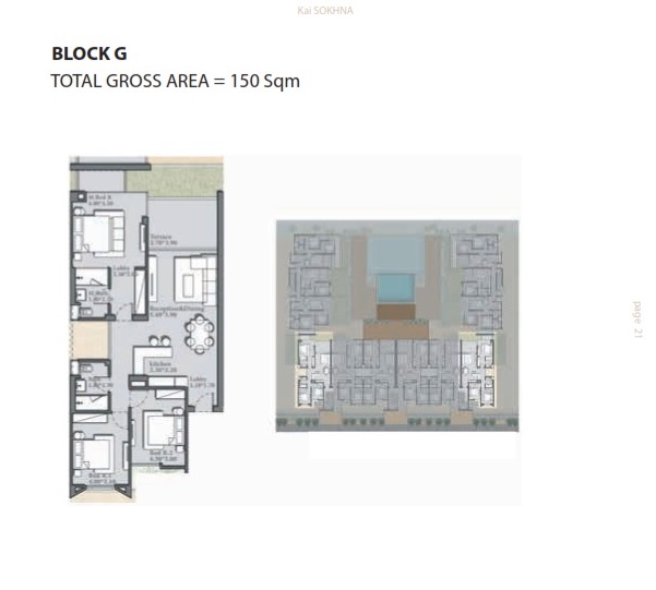 Floor plan for chalet at Kai Sokhna