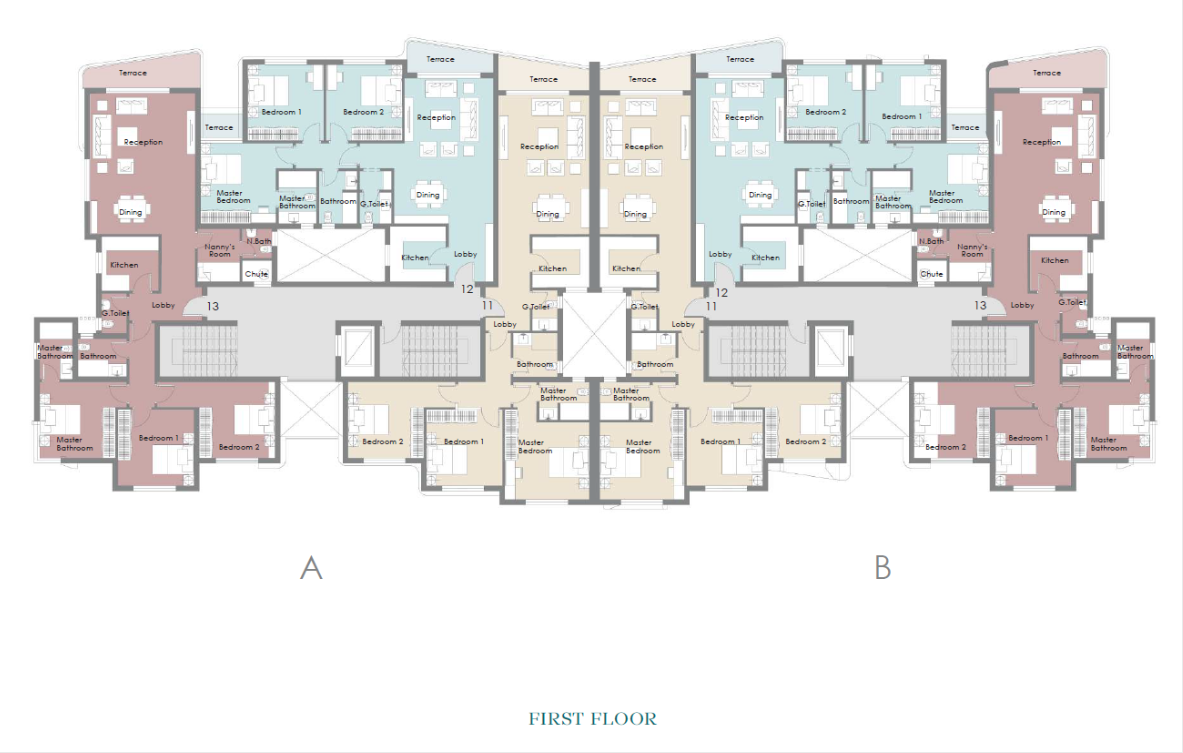 Floor plan for apartment at Palm Hills New Cairo