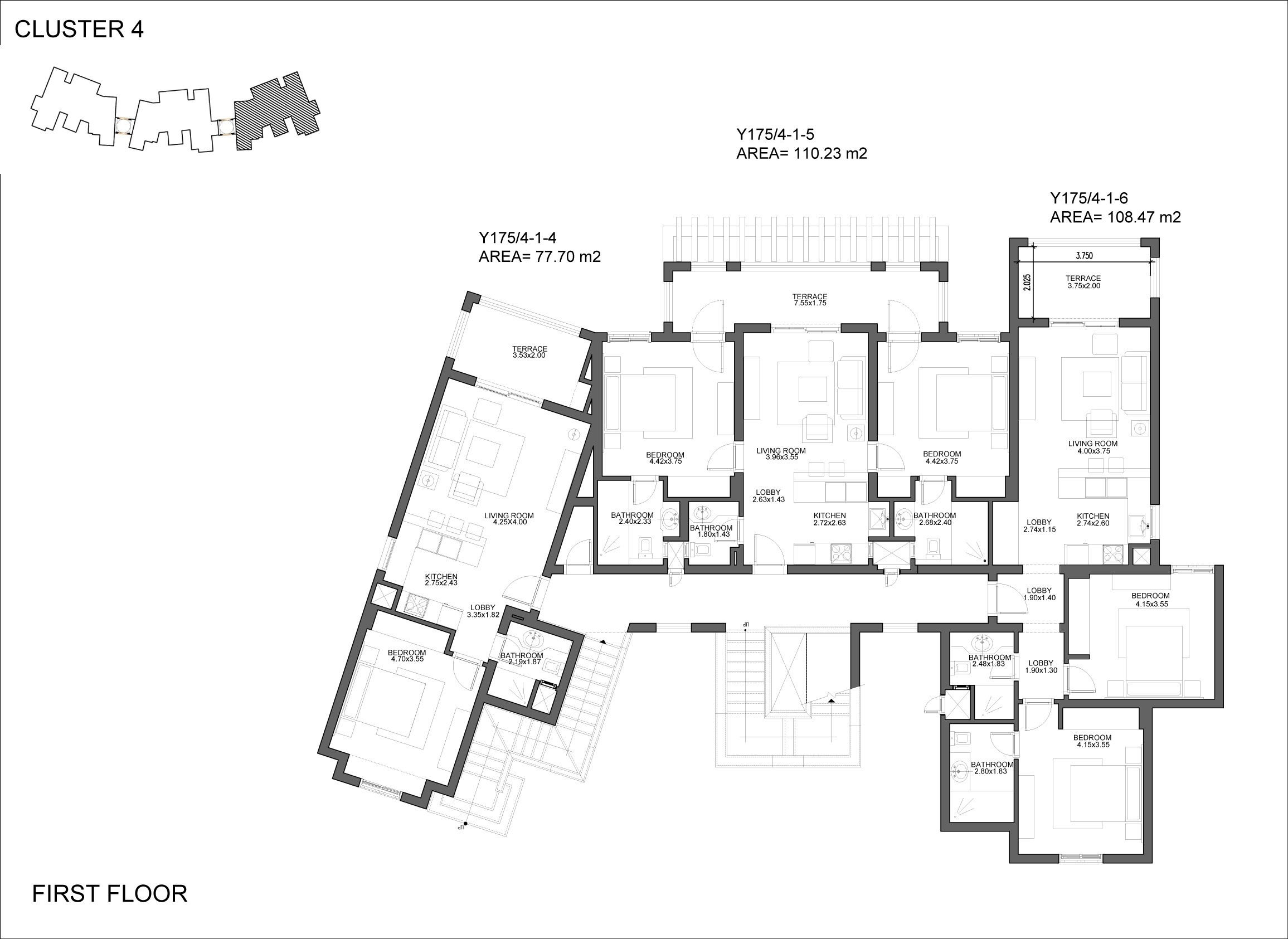 Floor plan for apartment at Sabina