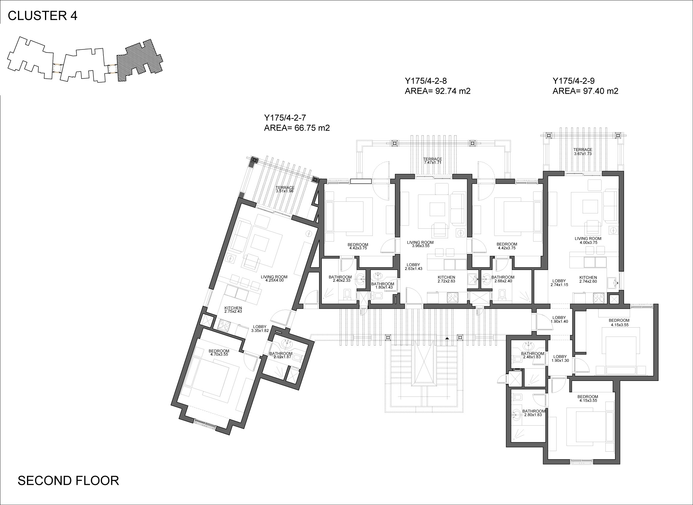 Floor plan for apartment at Sabina