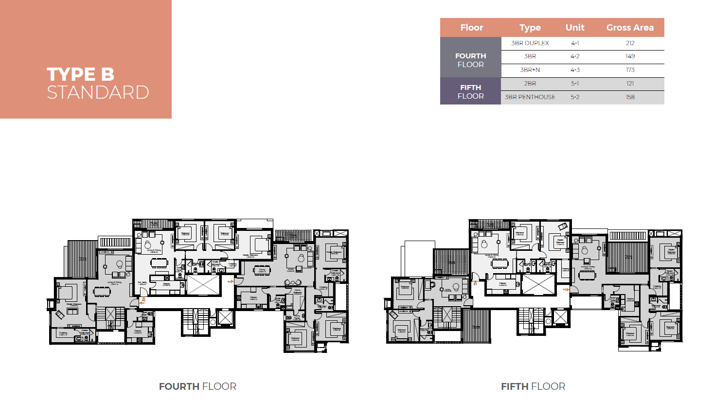 Floor plan for duplex at O West Orascom