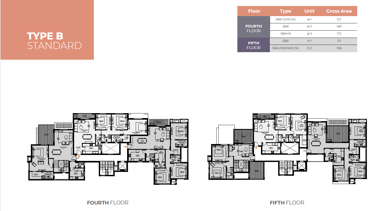 Floor plan for penthouse at O West Orascom