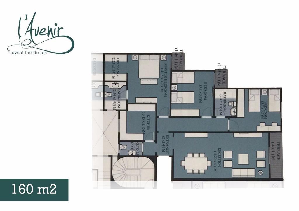 Floor plan for apartment at L’Avenir