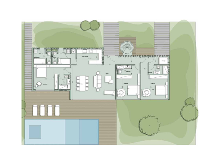 Floor plan for villa at Il Monte Galala