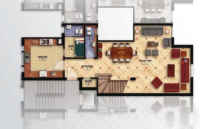 Floor plan for duplex at Mountain View Hyde Park