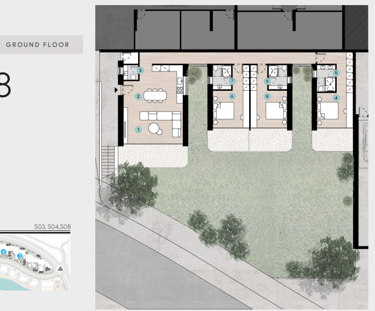 Floor plan for chalet at Azha North Coast