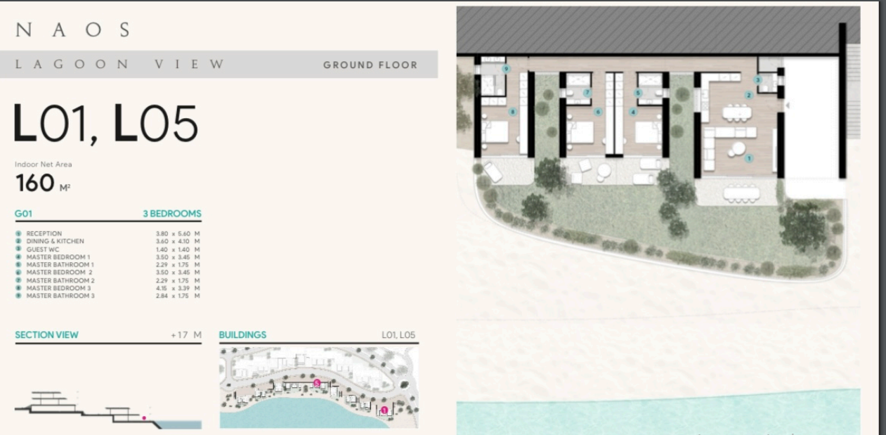 Floor plan for chalet at Azha North Coast