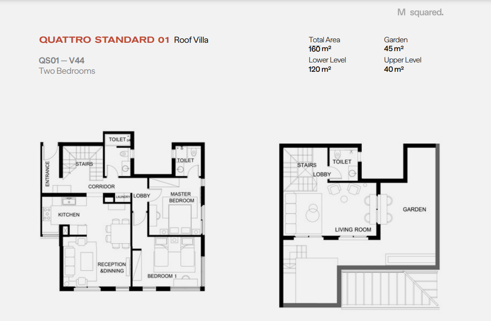 Floor plan for duplex at Trio