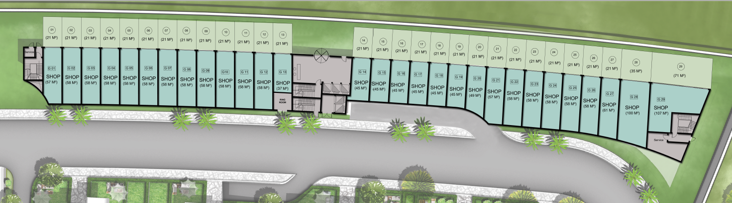 Floor plan for  at De joya 2 strip mall