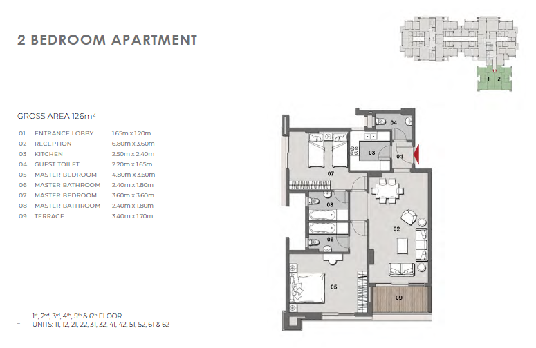 Floor plan for apartment at Il Bosco New Capital