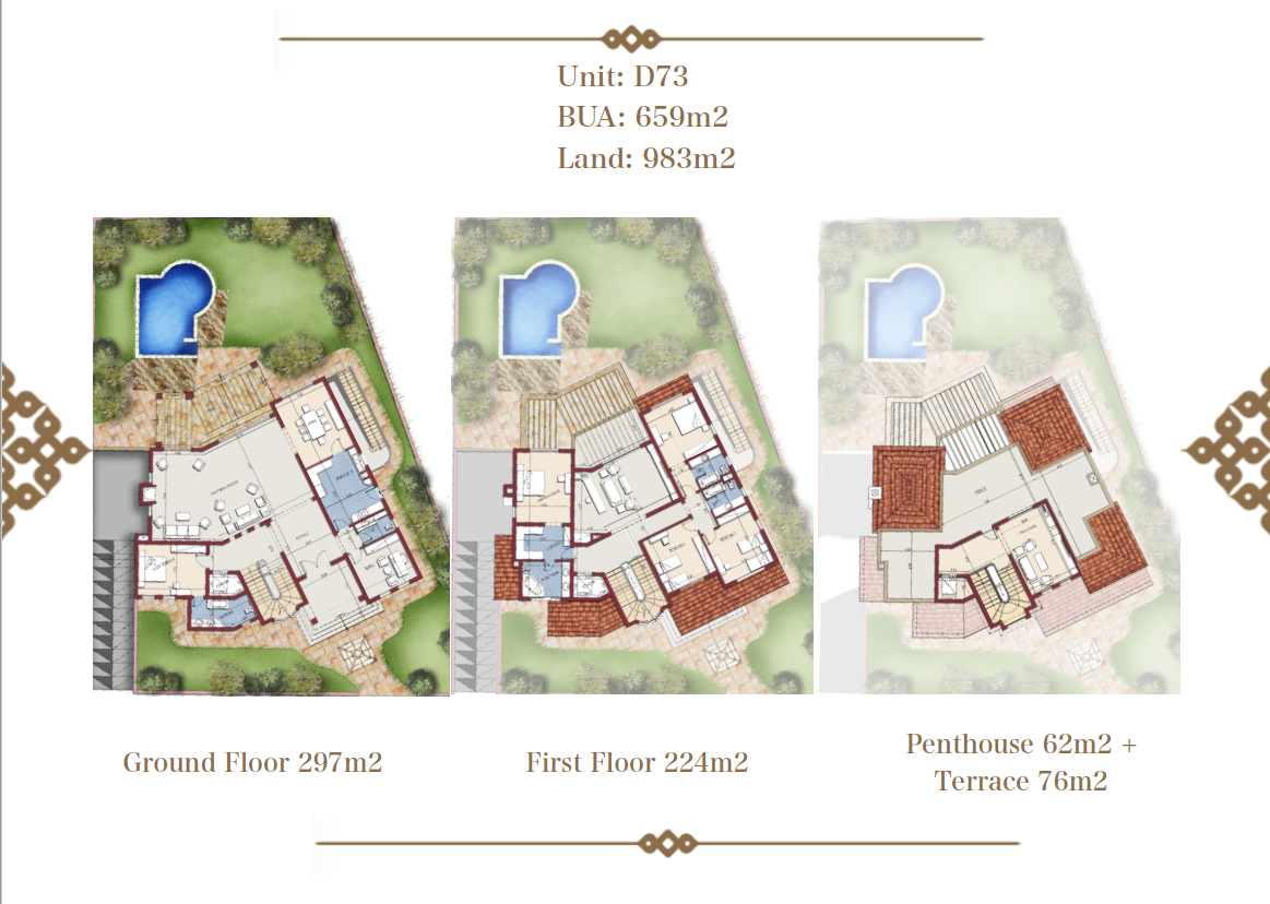 Floor plan for villa at La Nuova Vista