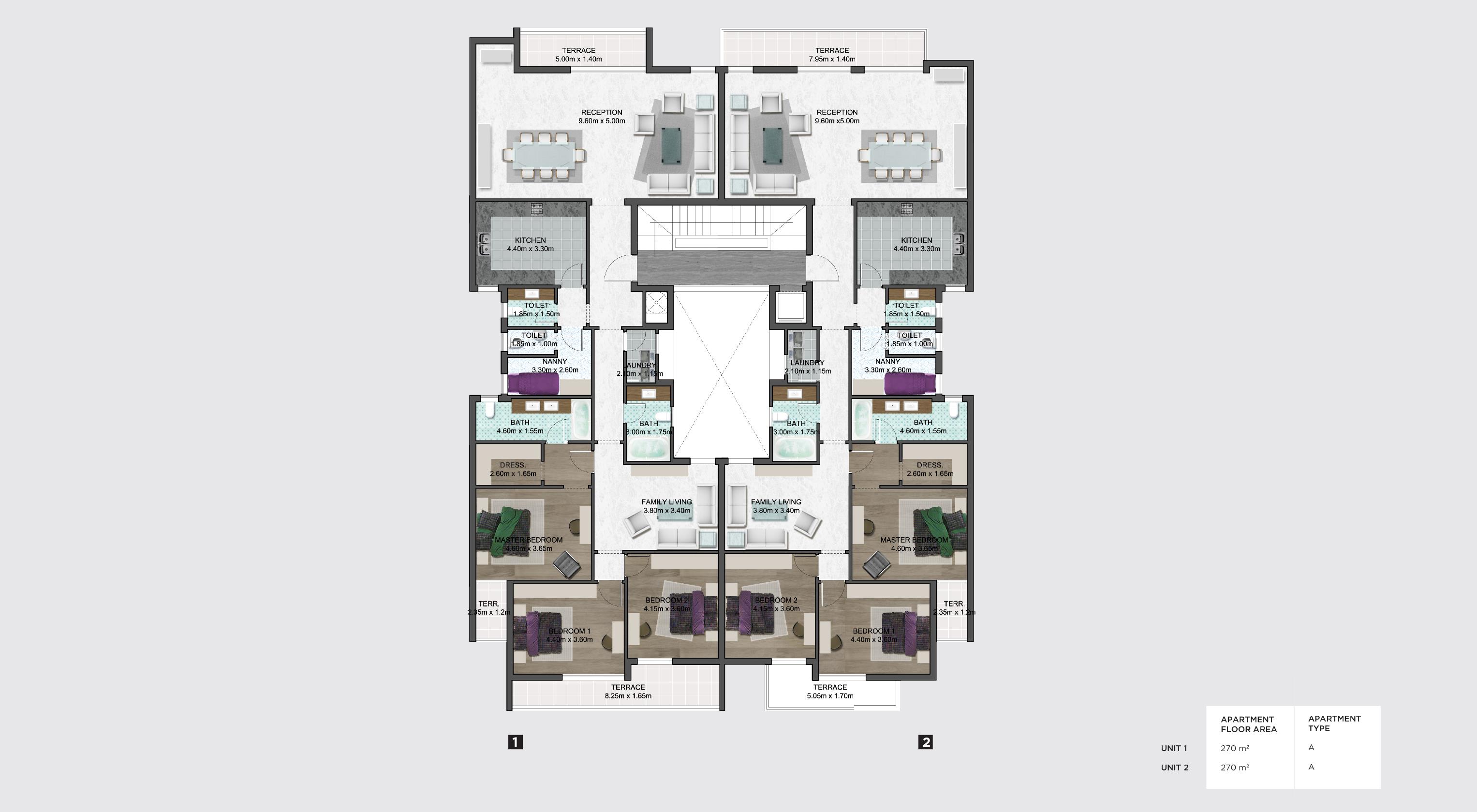 Floor plan for apartment at Fifth Square Al Marasem