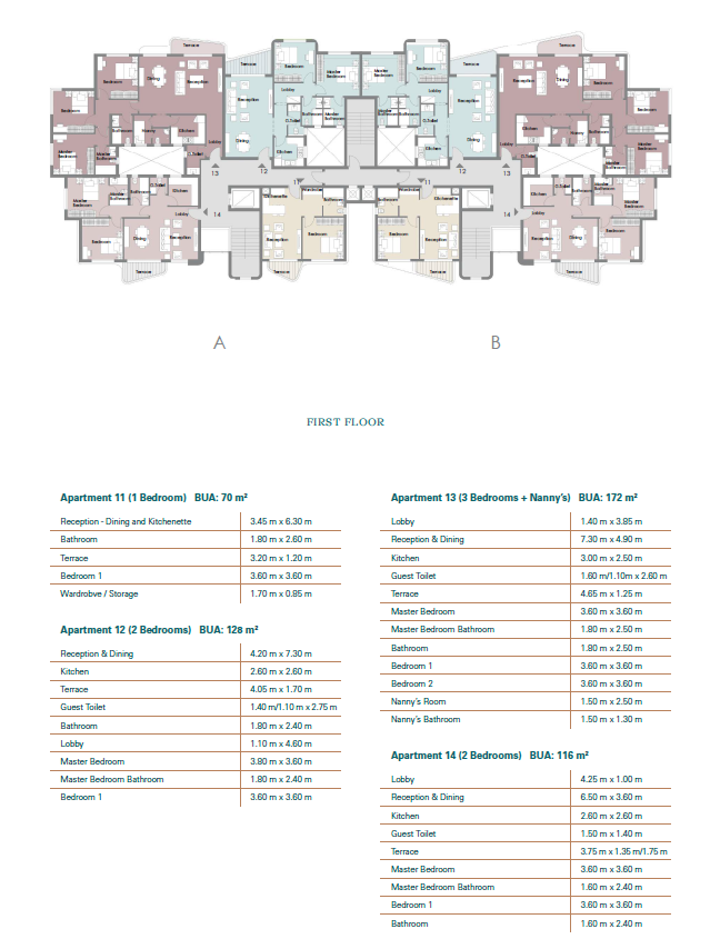 Floor plan for apartment at Palm Hills New Cairo