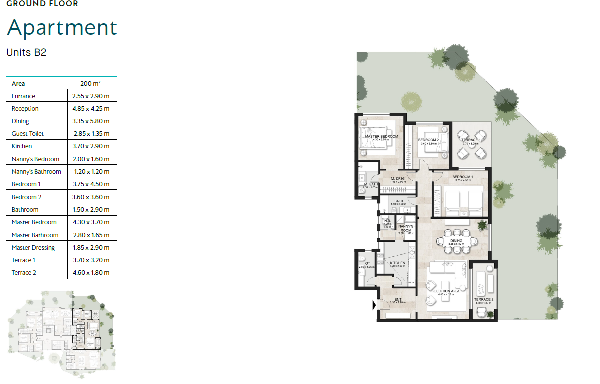 Floor plan for apartment at Garden Lakes