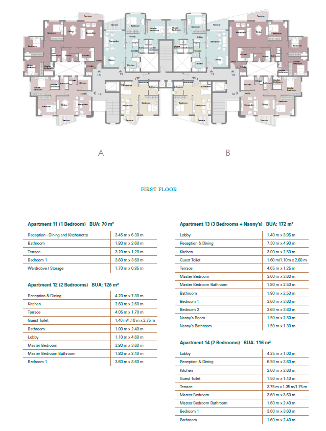 Floor plan for apartment at Palm Hills New Cairo