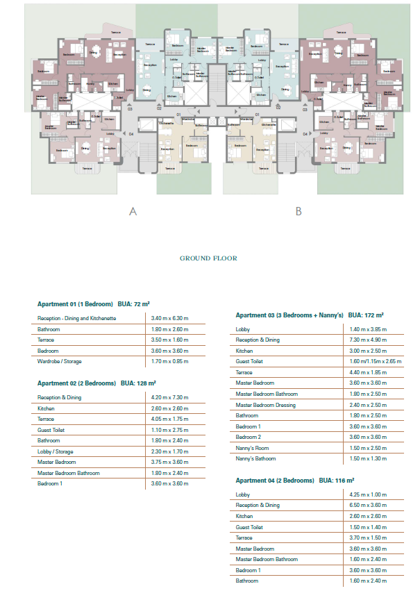 Floor plan for apartment at Palm Hills New Cairo