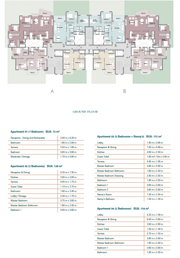 Floor plan for apartment at Palm Hills New Cairo