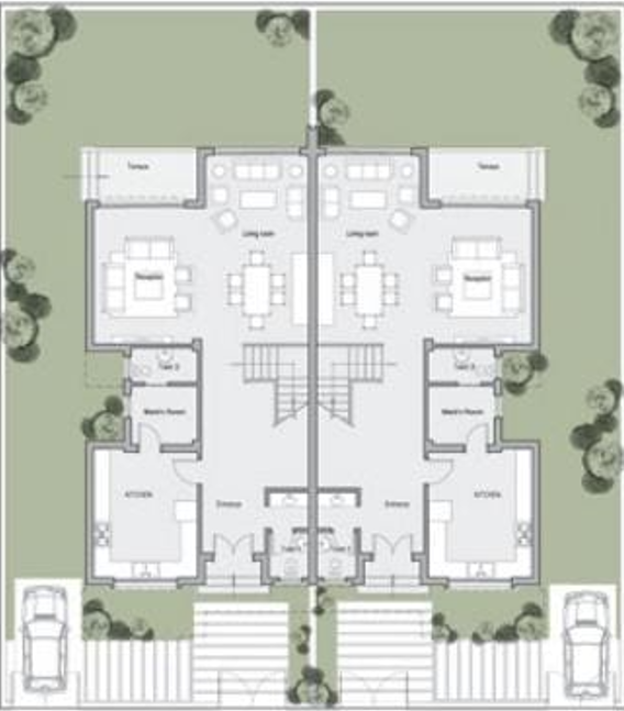 Floor plan for villa at Sarai