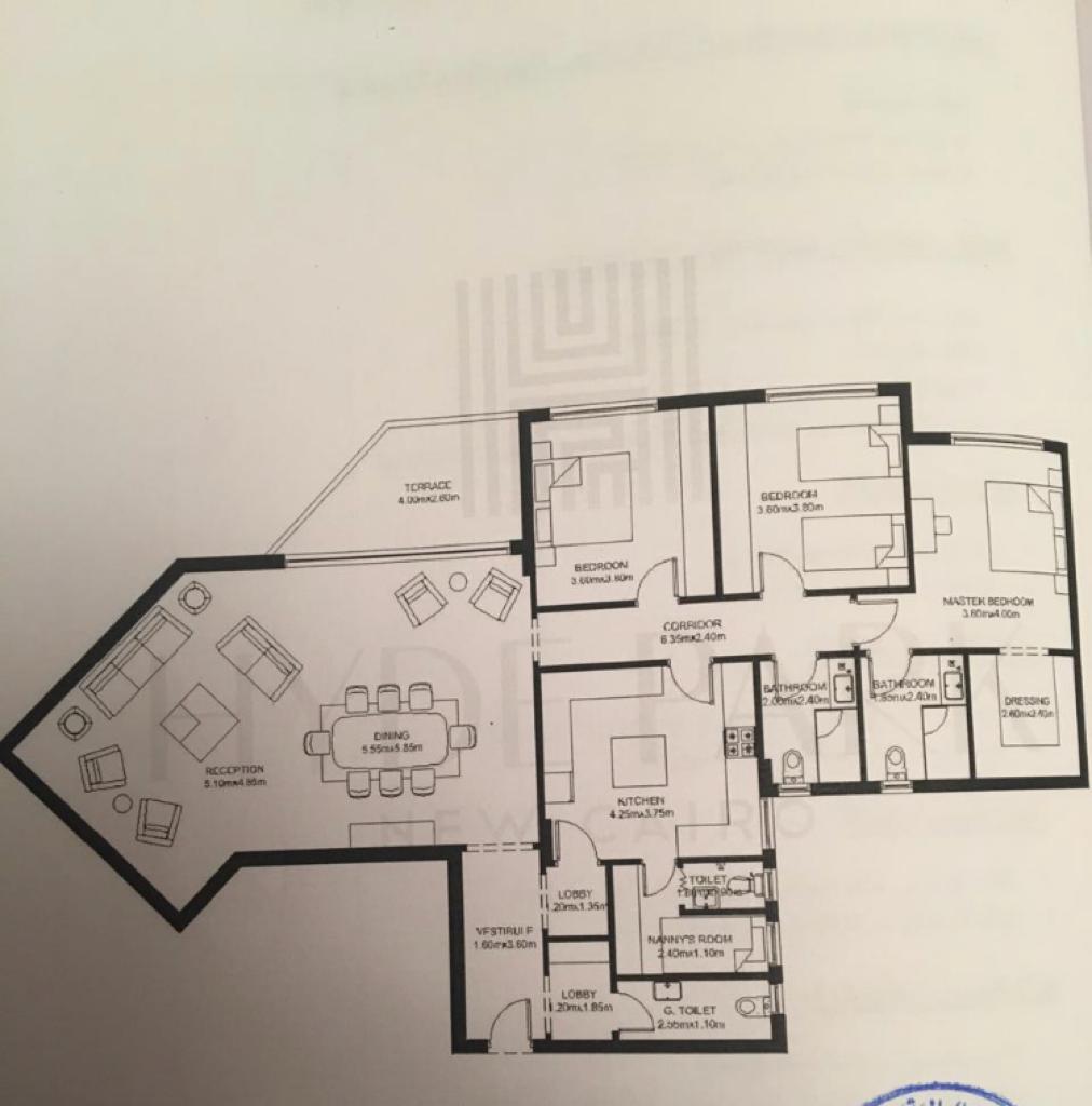Floor plan for apartment at Hyde Park