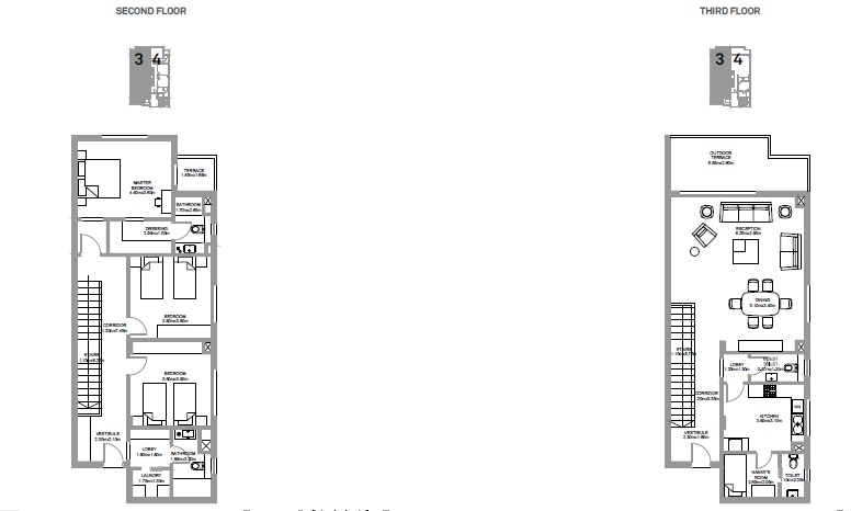 Floor plan for duplex at Hyde Park