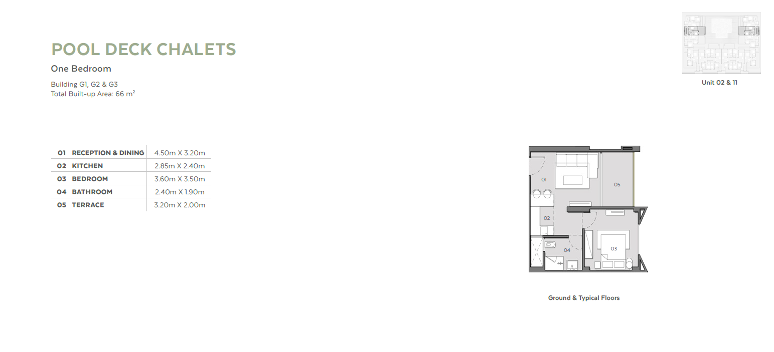 Floor plan for chalet at Kai Sokhna