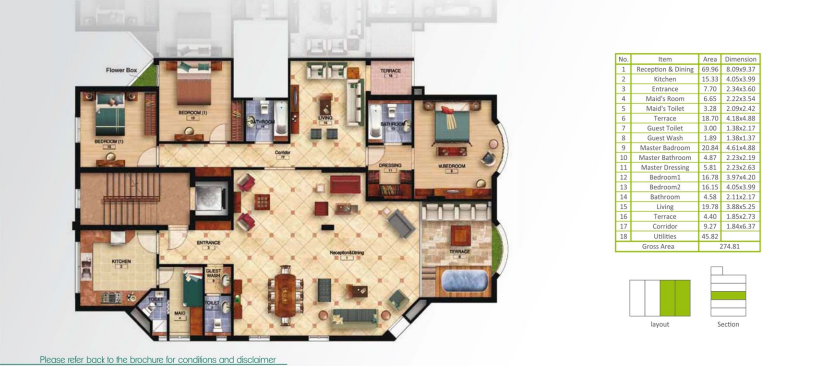 Floor plan for apartment at Mountain View Hyde Park