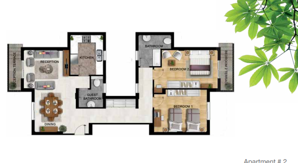 Floor plan for apartment at Ashgar City