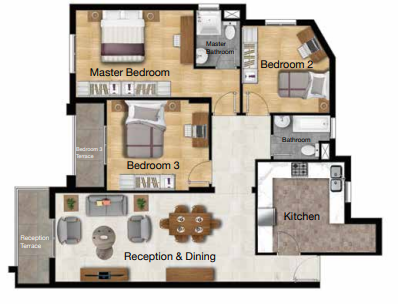 Floor plan for apartment at Ashgar City
