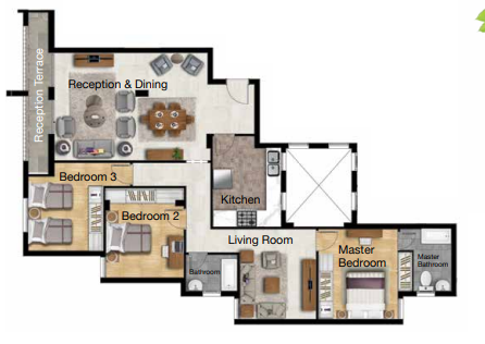 Floor plan for apartment at Ashgar City