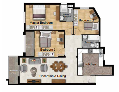 Floor plan for apartment at Ashgar City