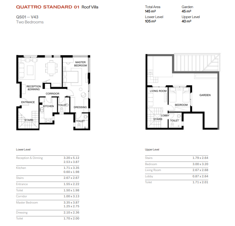 Floor plan for villa at Trio
