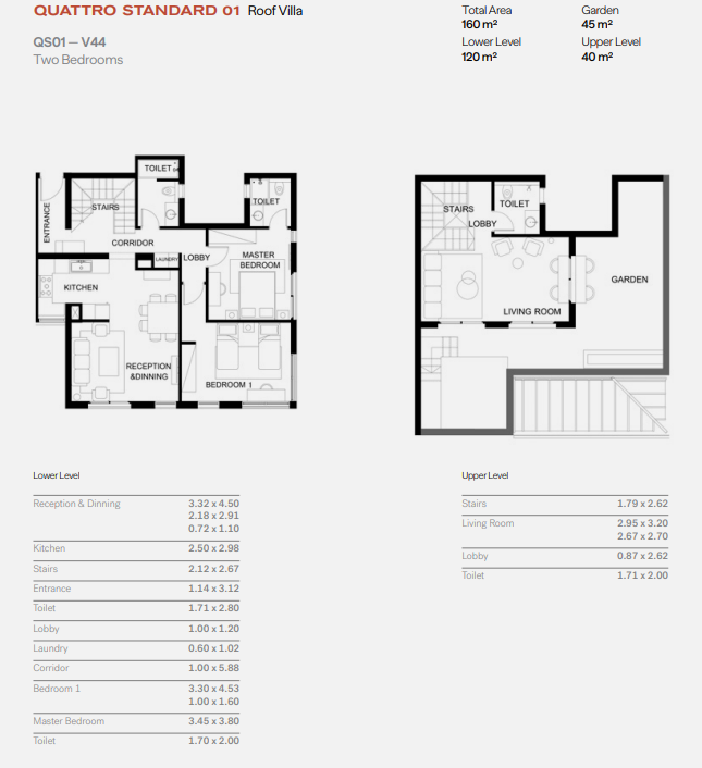 Floor plan for villa at Trio