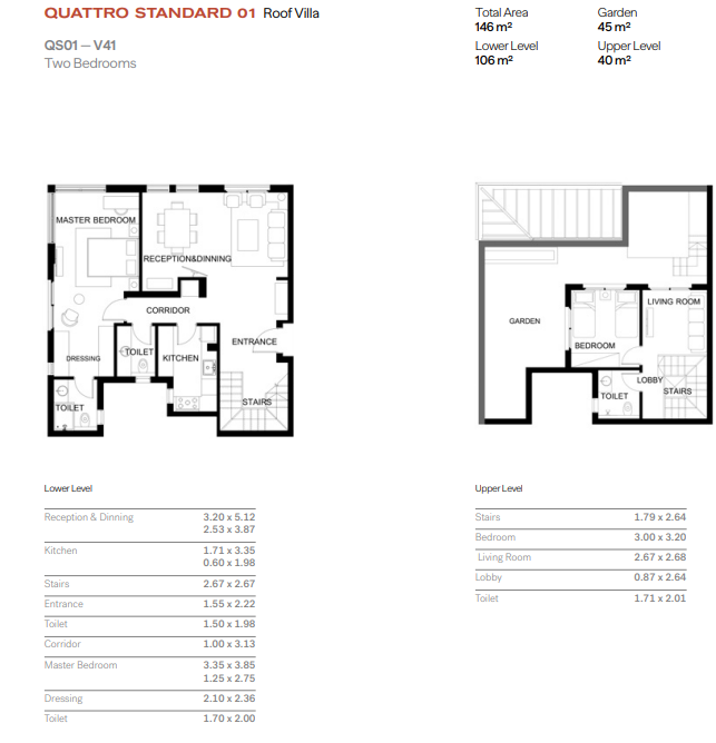 Floor plan for villa at Trio