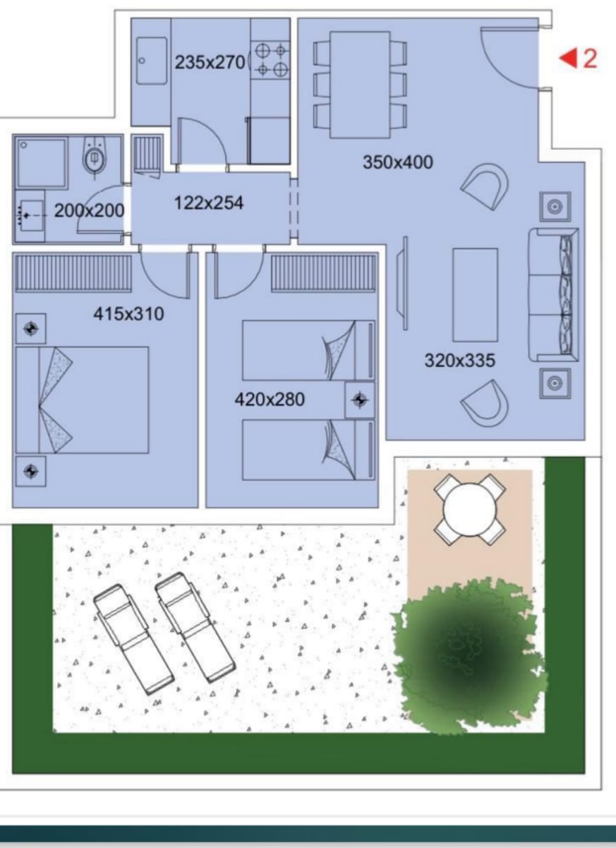Floor plan for apartment at Eco West