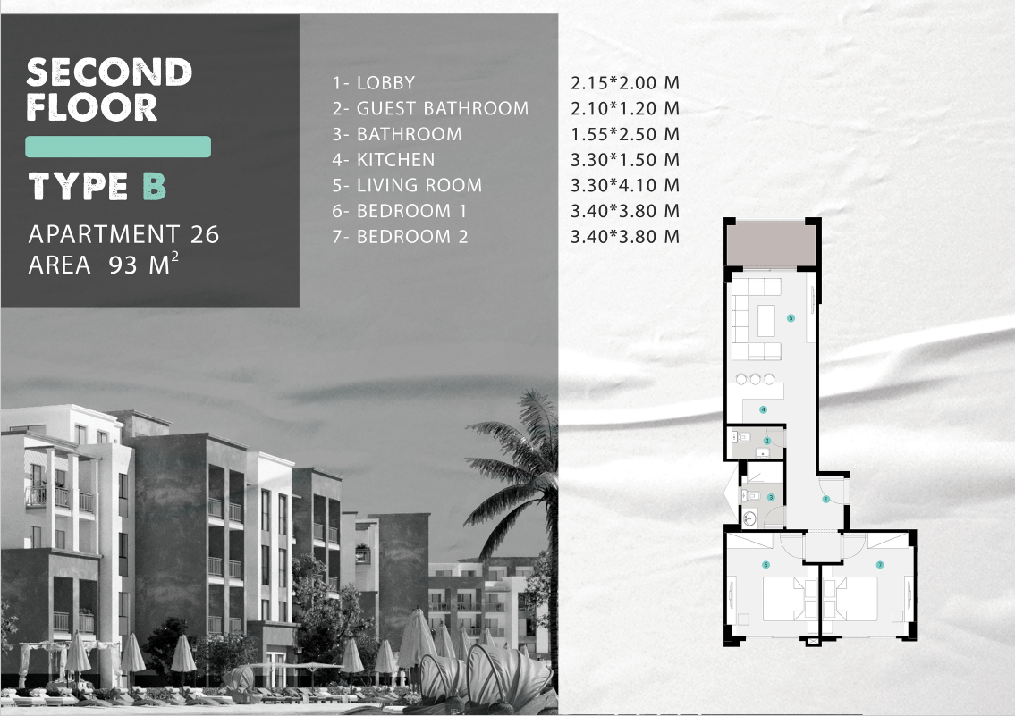 Floor plan for apartment at Winter