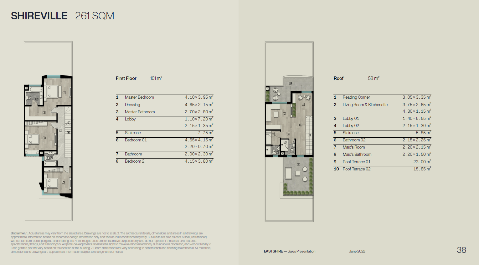 Floor plan for townhouse at Eastshire