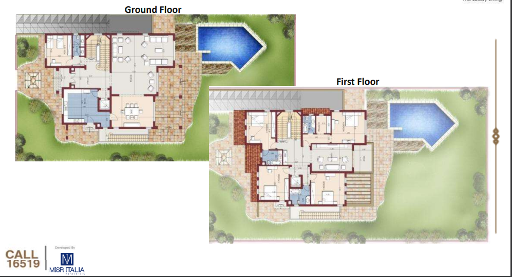 Floor plan for villa at La Nuova Vista