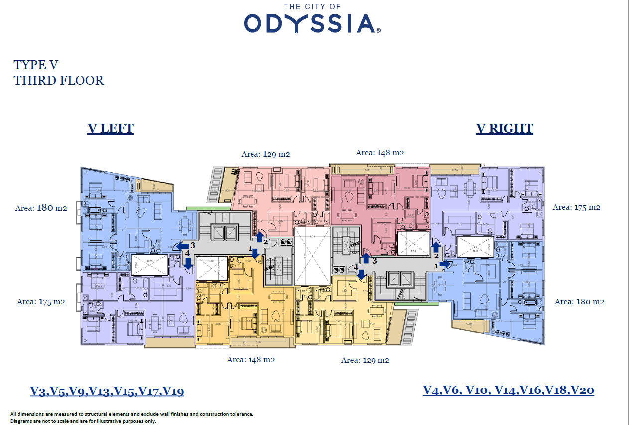 Floor plan for apartment at The City of Odyssia