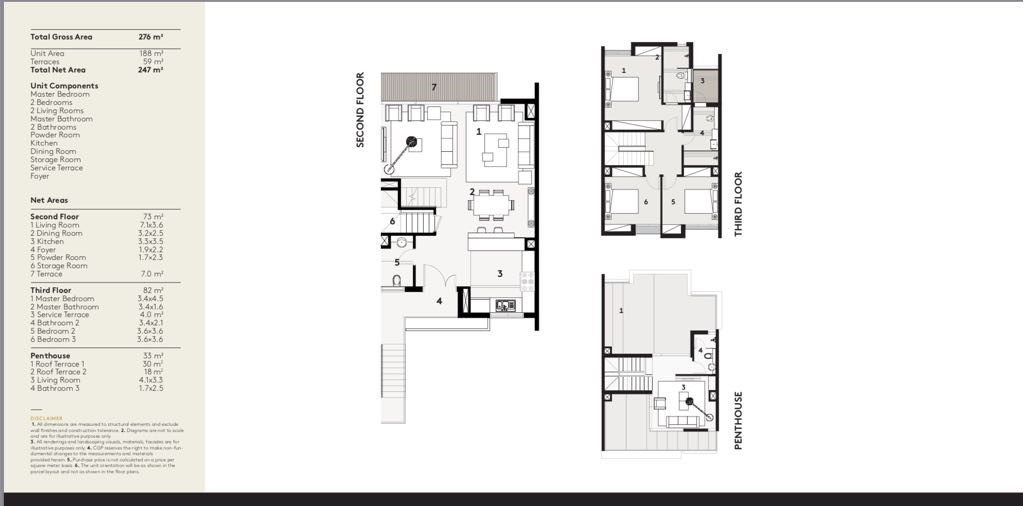Floor plan for duplex at Al Burouj