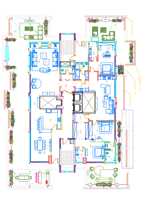 Floor plan for penthouse at The Waterway - New Cairo