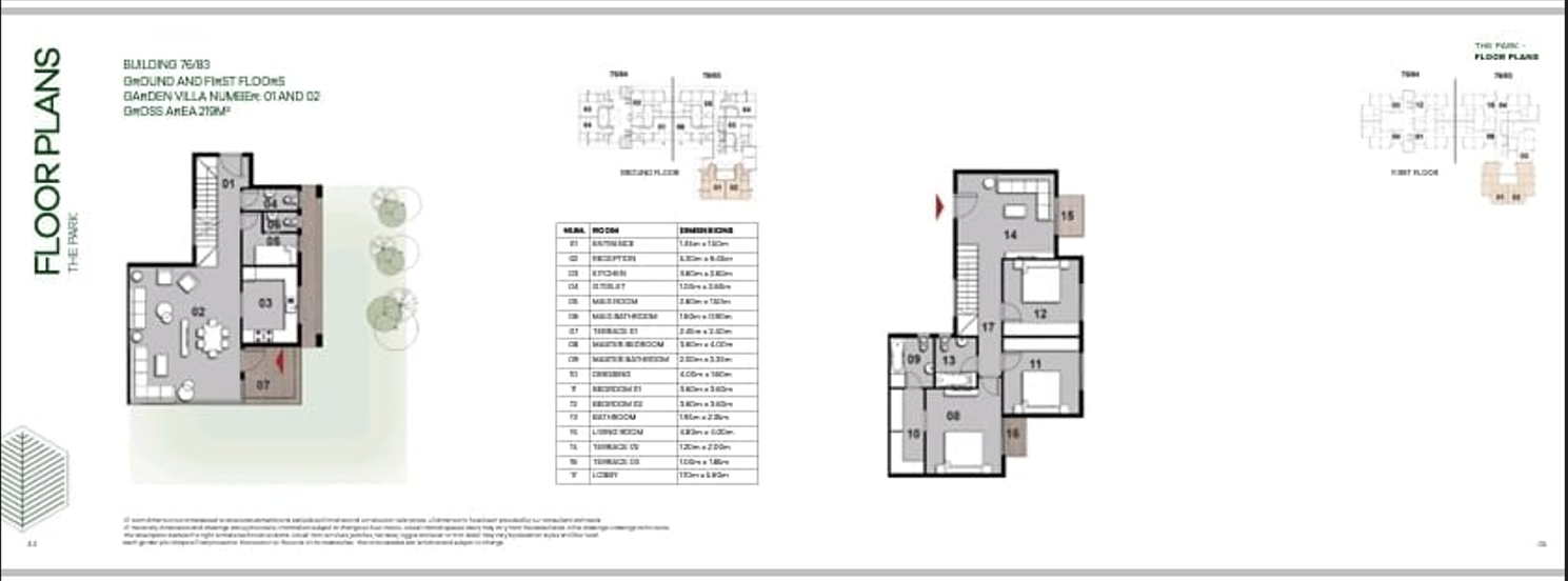 Floor plan for apartment at Il Bosco New Capital